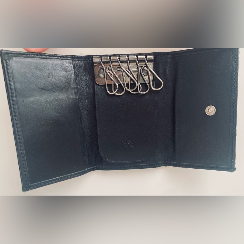 GUCCI CANVAS KEY CASE IN BLACK - Picture 4 of 4